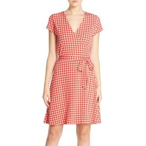 Leota Perfect Wrap Dress in Gingham